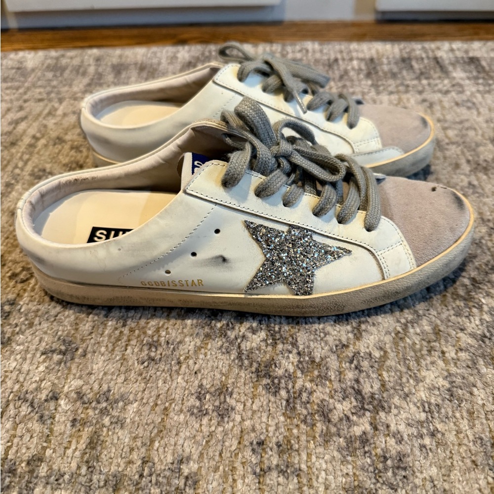 Golden Goose *inspired* Sneakers with Glitter Star